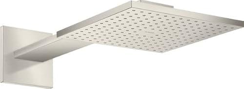 hansgrohe AXOR ShowerSolutions Kopfbrause 250/250 2jet,Wandanschluss, Brausearm 450 mm, 35310800, Farbe: Edelstahl Optic