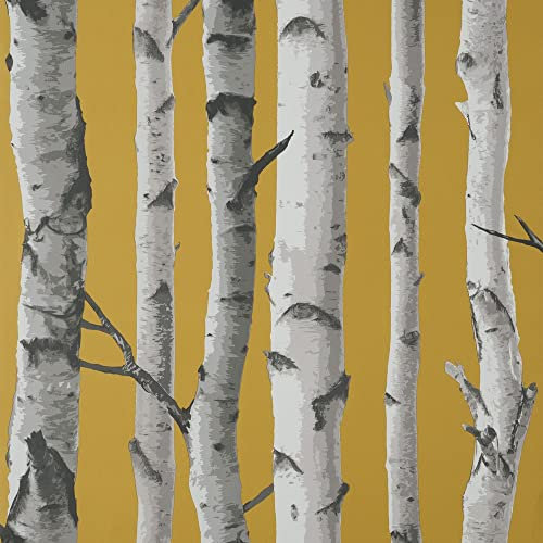 FINE DECOR UK Birke Trees SW Senf