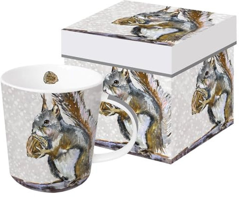 ppd Kaffeebecher Eichhörnchen mit Geschenkbox, Tasse Tiere Tier Geschenkset