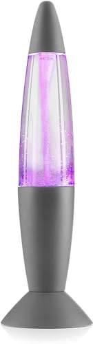Lavalampe LED mehrfarbig 6 Farben wechselnd – Magma Lampe LED – Rakete Tornado Twist – Magma Lava Lampe – aus robustem Glas – 35 cm – Batterien oder USB – LED-Beleuchtung 6 alternative Farben