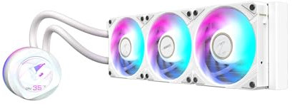 AORUS WATERFORCE X II 360 ICE Liquid CPU Cooler, 360mm Radiator with 3X 120mm Low Noise ARGB Fans, Compatible with Intel LGA1700 and AMD AM5 (GP-AORUS WATERFORCE X II 360 ICE)