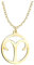 Sofia Milani - Damen Halskette 925 Silber - vergoldet/golden - Widder Sternzeichen Anhänger - N0733