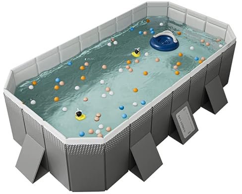 XUDREZ Frame Pool Above Ground Swimming Pools Garden Big Frame Pools Outdoor Rectangular Pool for Family Adult 10FT