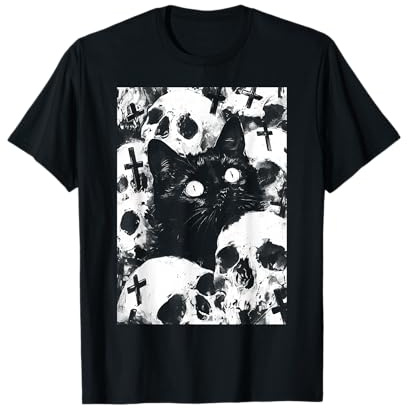 Satanic Occult Cat | Goth Grunge Black Metal Crust Punk T-Shirt