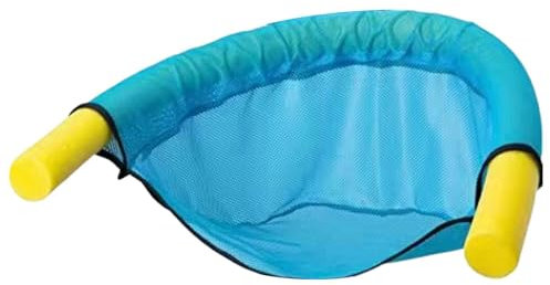 LearnLyrics Nudelstuhl, Pool-Float-Stuhl aus dickem Polyester, Pool-Nudel-Stuhlnetz mit bequemem Netzstoff, halb unter Wasser liegende Schwimmnudelschlinge, Schwimm-Netzstuhl für Pool- -See-Rafting