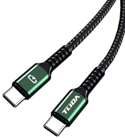 TLIDA USB C to USB C Cable,66W 480Mbps Type C Charger Cable Fast Charging USB-IF Certified Suit for iPhone 15 iPad Samsung 3.3ft/1M Long USB C Charger Cable Cord Nylon Braided Data Line