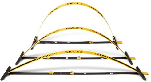 SKLZ Speed Hurdles Elite – Boost Speed & Agility | 15 cm Höhe; Ultrastabiles Einteil-Design; faltbar und tragbar mit Tragetasche