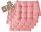 Il Tuo Artigiano Design 4 Stuhlkissen im Set, 40 x 40 cm 6 cm dick, Polsterung aus Schaumstoff und weichem Acryl, Sitzkissen Stuhl 4er Set, Stuhlkissen Outdoor 40x40 (4, Puderrosa)
