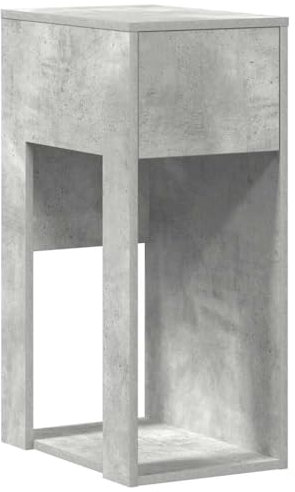 vidaXL Support de tour d'ordinateur et tiroir gris béton 30x44x74 cm, support de tour de PC, support de bureau de support de PC, stockage de tour d'ordinateur