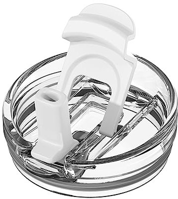 Zukro Replacement Lid for 50 oz & 40 oz Reduce Tumbler, Fit for 42 oz, 35 oz, 30 oz Yeti Rambler Tumbler, Leakproof 2-in-1 Flip Straw Lid, Press-in, Fit for Hydrapeak 40 oz tumbler, Snow White