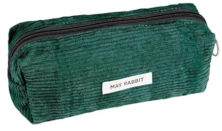 Federmäppchen Aesthetic Cord-Stoff,Mädchen Grun Kinder Clean Mäppchen Klein Cord Pencilmäppchen,Erwachsene Stoff Kordstoff Stiftetasche Federmappe für Girl Weichem Mit Cordstoff School Corduroy Case