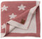 Little Dedi Stars Babydecke 80x100 cm – Weiche, beidseitig verwendbare Acryl-Strickdecke mit Schleife – Oeko-TEX Zertifiziert – Antique Rose