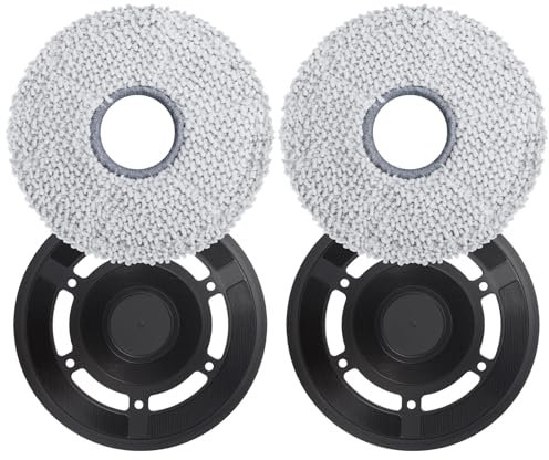 Jegehoyo Panni mocio con piastre di ricambio per Ecovacs Deebot X2 Omni Robot Aspirapolvere Mocio (Nero)