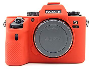 𝐒𝐨𝐧𝐲 Alpha A7 III A7M3 Silicone Case, Rubber Camera Case Protective Cover Skin for 𝐒𝐨𝐧𝐲 Alpha A7 Mark III / A7M3/A9 Digital SLR Camera (Red)