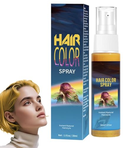 Yellow Hair Spray Colour for Kids Wash Out, Temporary Hair Colour Spray, One Time Use Hair Color Wax, Gentle Formula, Non Sticky, Instant Hair Dye Alternative for Halloween, Party Makeup (Yellow)