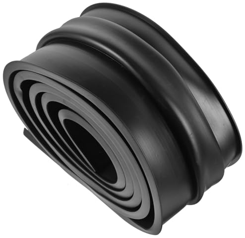 Veemoon Joint D’étanchéité en Caoutchouc 2 Mètres pour Porte de Garage Coupe-vent Résistant à L’eau et Isolant Thermique Joint de Seuil de Porte Acier ou Bois Accessoires