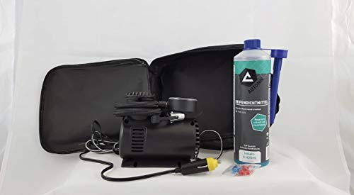 AUTONIK 125010 Reifen-Pannenset, Bestehend aus Reifendichtmittel und Zubehör