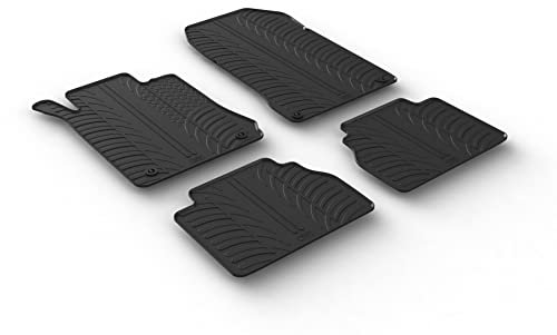 Satz Gummimatten kompatibel mit Mercedes E-Klasse W210 1995-2003 (T Profil 4-teilig + Montage-clips)