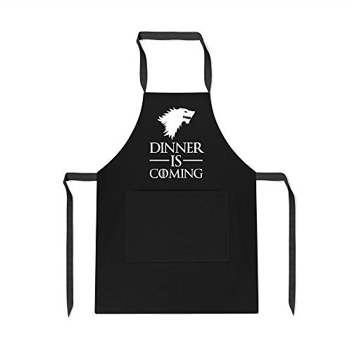 Dinner Is Coming Apron One Size Black Funny Fathers Day Game Of Thrones BBQ Gift For Dad Uncle