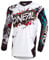 O'NEAL | Motocross-Trikot | Enduro Motorrad | Passform für Maximale Bewegungsfreiheit, Eingenähter Ellbogenschutz, Atmungsaktiv | Element Jersey Villain | Erwachsene | Weiß | Größe M