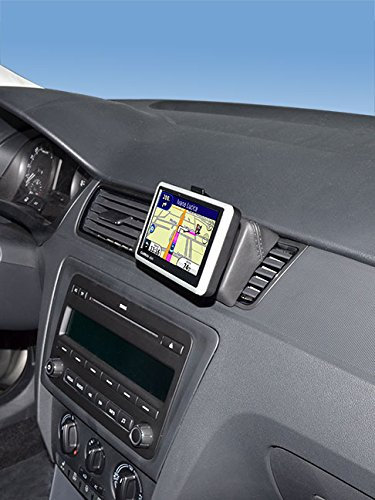 KUDA Soporte de teléfono móvil apto para Skoda Rapid a partir de 12/2012 y Seat Toledo IV a partir de 2013 – Consola de teléfono para smartphones, teléfono móvil, navegador y más – Consola de piel