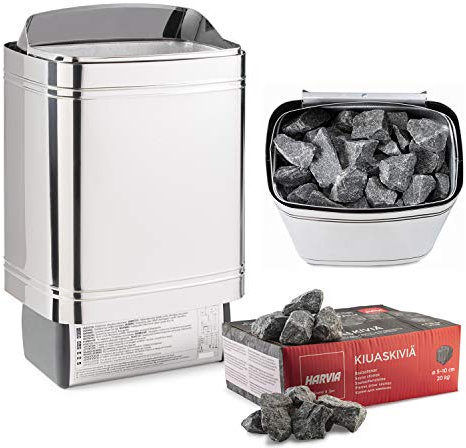 Finnischer Elektro Saunaofen Sentiotec Nordex II Sauna Heizgerät Saunaheizung (6 kW, mit Saunasteine)