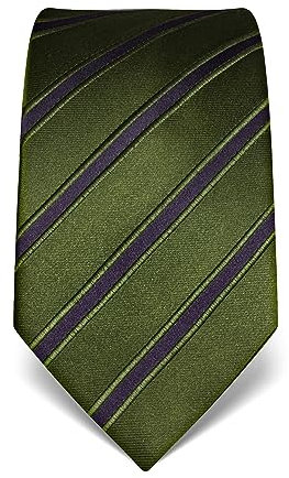 Vincenzo Boretti Herren Krawatte reine Seide gestreift edel Männer-Design zum Hemd mit Anzug für Business Hochzeit 8 cm schmal/breit dunkelgrün