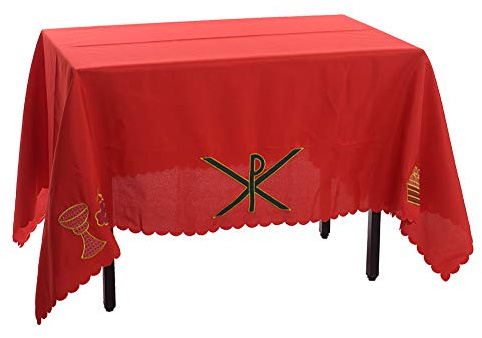 BLESSUME Kirche Altar Tischtuch Kommunion Tischläufer (rot)