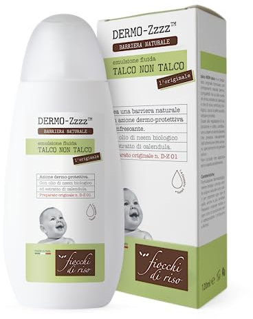 Fiocchi di Riso - Talco NON Talco ORIGINALE - 120ml - SUDORAZIONE E ZANZARE - Crea una barriera naturale con profumazione sgradita alle zanzare.