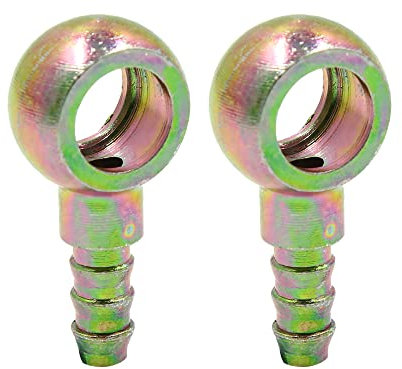 X AUTOHAUX Car 1/4 6mm ID Hose Barb 12mm Banjo Fitting Fuel Line Adapter 2pcs