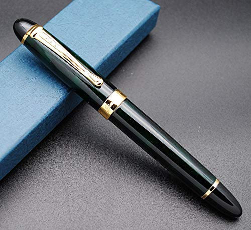 JINHAO X450 Füllfederhalter M Feder (Grüne Eisblumen, M Feder)