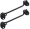 8 Inch-200mm Cabin Hook and Eye Latch Lock Shed Gate Door Catch Silent Holder Stainless Steel Black 2Pcs