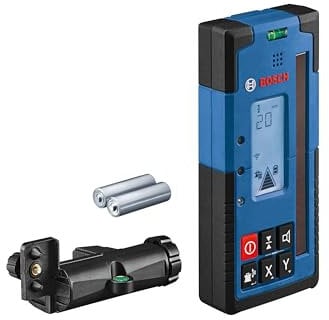 Bosch Professional Laser-Empfänger LR 60 (Empfängerhalterung RB 60, 2 AA Batterien, Reichweite: bis zu 300 m Radius, ideal für Rotationslaser GRL 600 CHV)