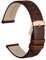 WOCCI 20mm Elegante Cinturino per Orologio con Fibbia Oro Rosa (Caramello Marrone)
