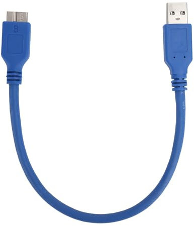 USB 3.0 Micro Cable, PVC USB-A to Micro-B Cable USB3.0 External Hard Drive high Speed 5Gbp/s Transmission Adapter Cord for General Hard Disk Transmission USBCharging Data Cord (0.3M)