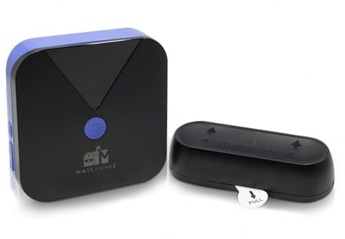Mailbox Alert - Mail Chime Wireless Mail Notification System - 350-450ft Wireless Mailbox Alert - Audible & Visual Notification, Volume Control - Easy DIY Setup, Metal Mailbox (Curbside Mailbox only)