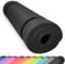 diMio Komfort-Gymnastikmatte Yogamatte in 185x60x1cm, 185x60x1.5cm, 185x90x1.5cm, 200x100x2 mit Tragegurt Phtalatfrei + SGS-geprüft (Schwarz., 200 x 100 x 2 cm (XXL))