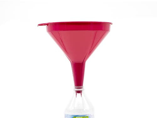 CABLEPELADO - Embudo - cono de trasvase - pipeta - tolva para alimentación - libre de BPA - facil de limpiar - 19 cm (Rosa)