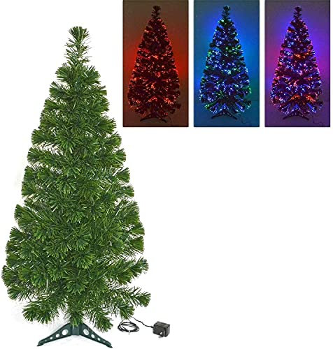Albero Di Natale Con Punte In Fibra Ottica Multicolori 100cm (6419)