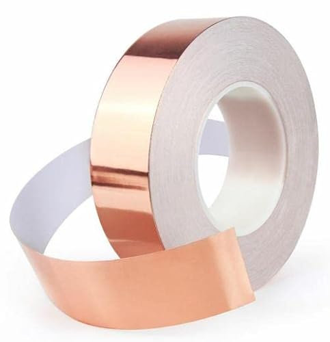 Y-Nut Kupferband 20M x 30mm, Kupferfolienband Copper Foil Tape Abschirmband Kupferfolie Kupferband Selbstklebend Klebeband Schneckenband Schneckenschutz