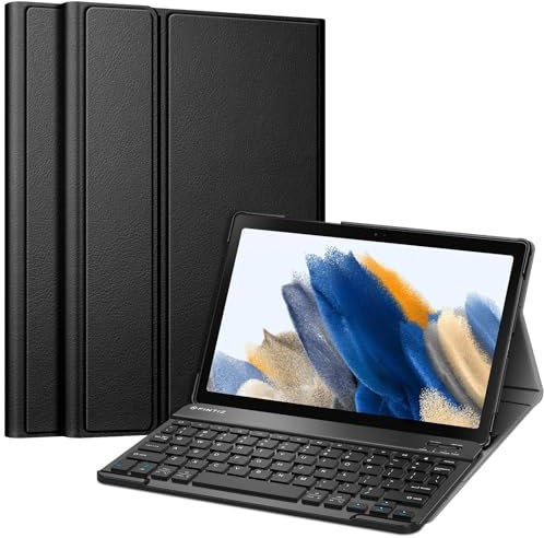 Fintie Keyboard Case for Samsung Galaxy Tab A8 10.5 Inch 2022 Model (SM-X200/X205/X207), Slim Lightweight Stand Cover with Magnetically Detachable Wireless Bluetooth Keyboard, Black