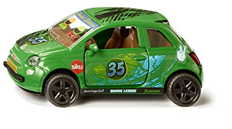siku 6506, Bastelset Style my siku, Fiat 500 Adventure, Spielzeug-Auto, Metall/Kunststoff, Grün, Inkl. Stickerbogen zur individuellen Gestaltung, Türen zum Öffnen