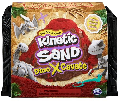 Kinetic Sand Dino XCavate Dinosaurier-Skelett-Suchset Sand und Zubehör