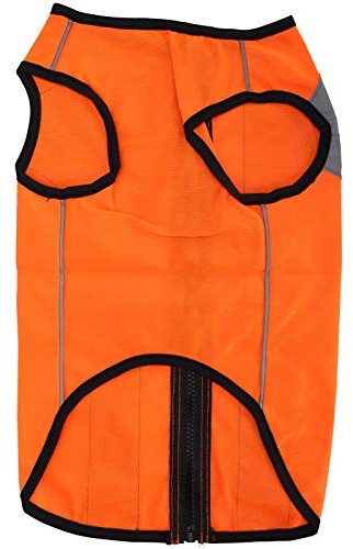 Reflektierende Sicherheitsweste Hunde, Fluoreszierende, Gut Sichtbare, Leuchtende Jacke Nachtspaziergänge, Haustier-Reißverschlussweste Kleine Hunde(L-Fluoreszierendes Orange)
