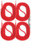 SNORS 2 pares de cordones redondos, 21 colores, 75-200 cm, diámetro de 5 mm, cordones de seguridad para zapatos de trabajo y zapatos de senderismo, resistentes a la rotura, lavables y robustos, rojo,