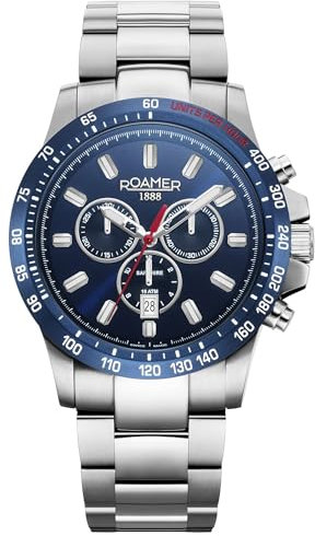 Roamer Herren Uhr Chronograph Quarz 861837 41 45 20 Rimini Edelstahl