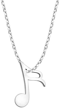 Sofia Milani - Damen Halskette 925 Silber - Musik Viertel Note Anhänger - N0588