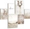 HONEYBABY Boho Framed Wall Art for Living Room Botanical Landscape Canvas Wall Art Decor for Bedroom Modern Neutral Beach Art Pictures for Bathroom Kitchen Office Set of 6