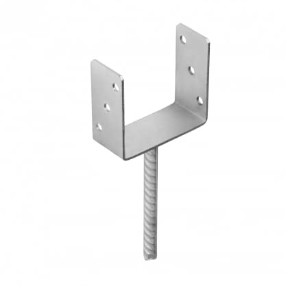 Heavy Duty Galvanised (U Shape with Pin) Post Fence Foot Anchors CONCRETING 151mm-6