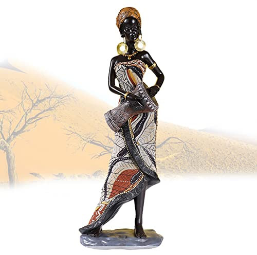 30 cm Statuen der afrikanischen Dame, Statue der weiblichen Statue, Statuen der Statue, Statuen der Statue, für die Dekoration Ihres Hauses, als Deko für Schlafzimmer, Wohnzimmer (Stil 3)